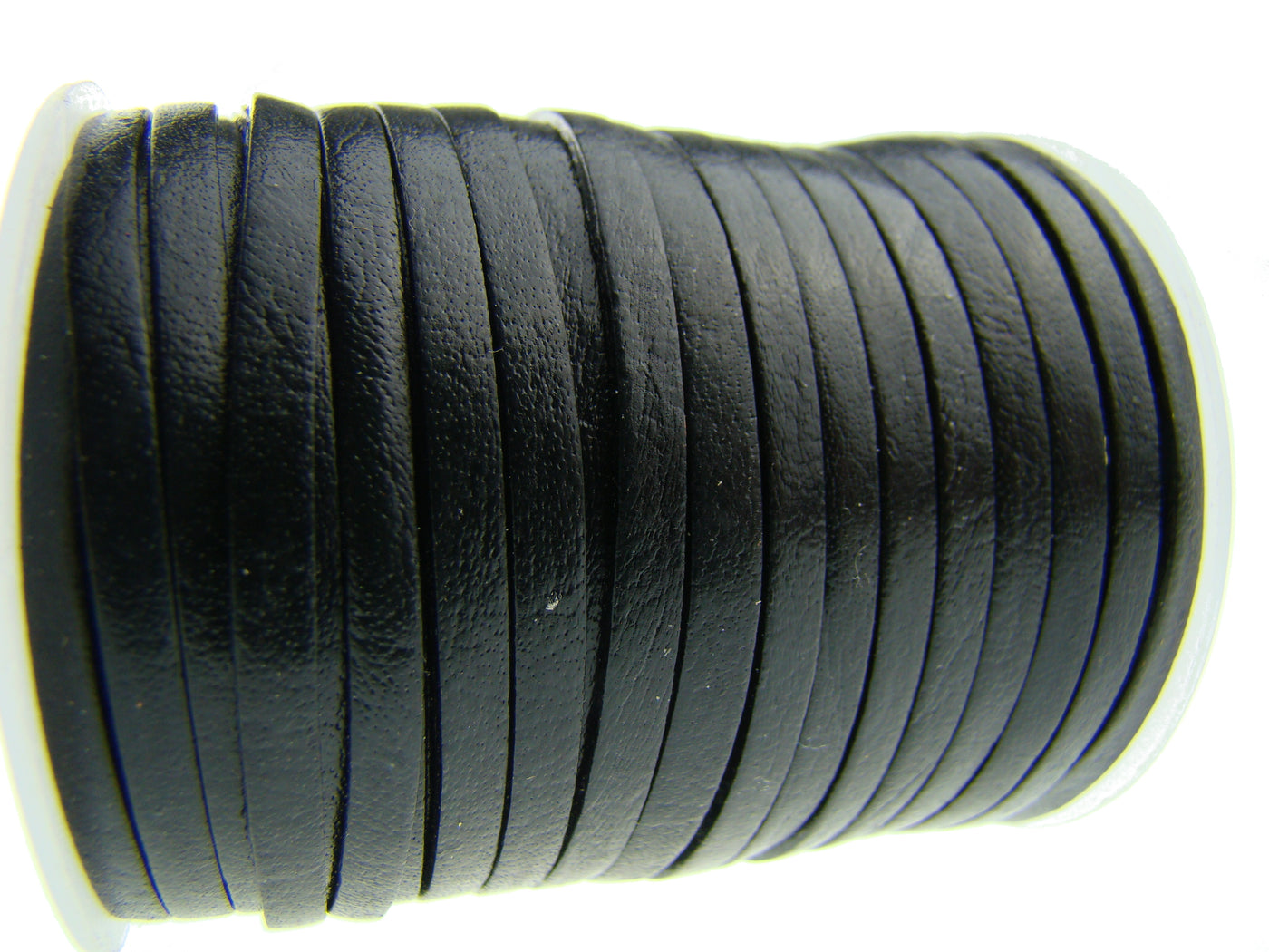 esnado Lederband Flach 3 x 1 mm - Schwarz - echtes Leder
