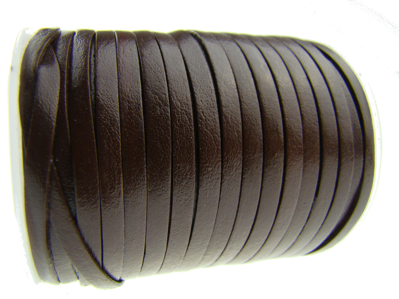 esnado Lederband Flach 3 x 1 mm - Braun - echtes Leder