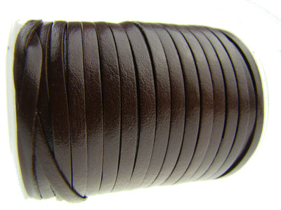esnado Lederband Flach 3 x 1 mm - Braun - echtes Leder
