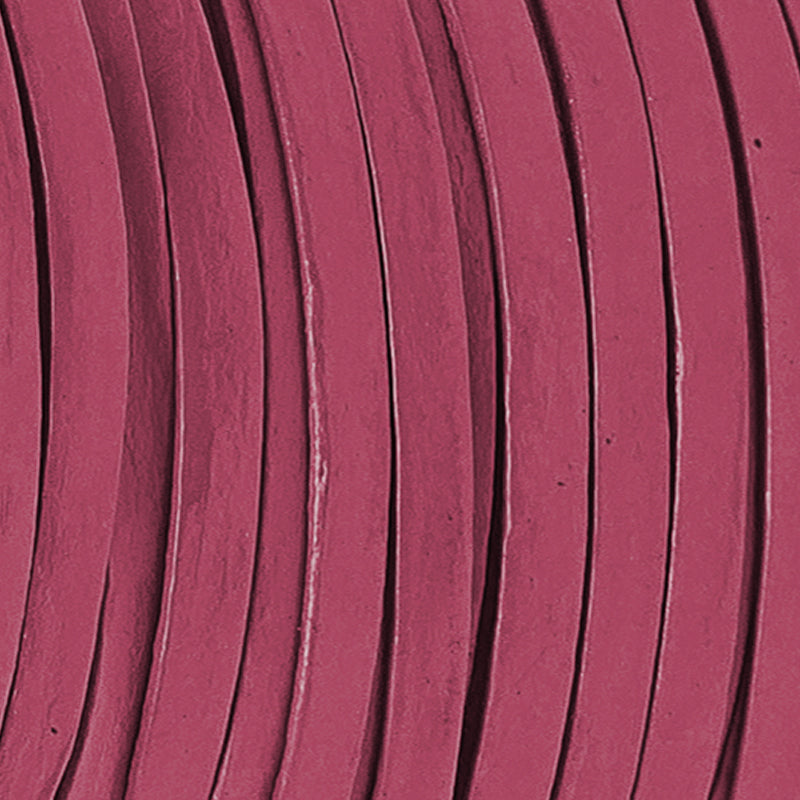 esnado Lederband Flach 3 x 1 mm - Pink - echtes Leder