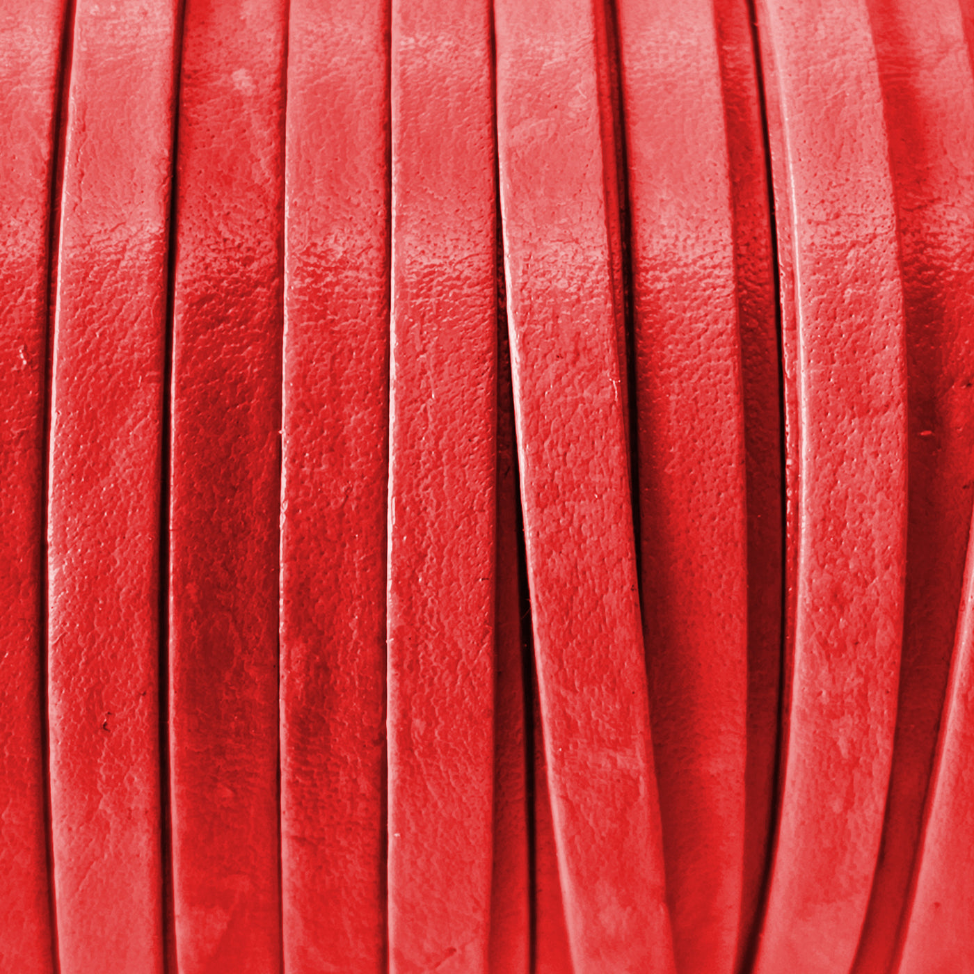 esnado Lederband Flach 4 x 1 mm - Rot