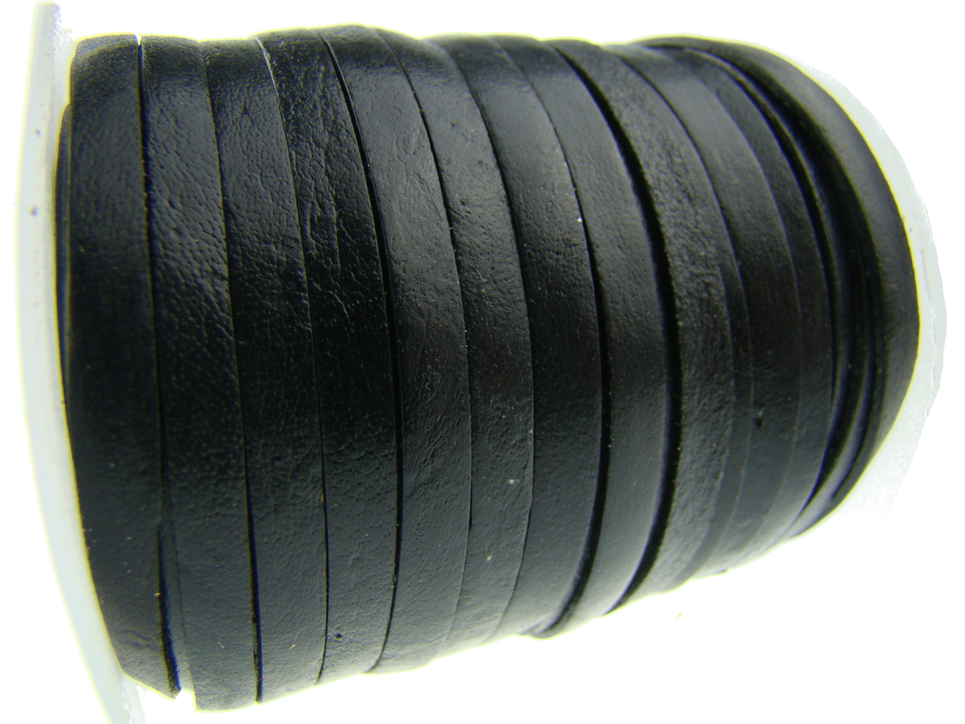 esnado Lederband Flach 4 x 1 mm - Schwarz - echtes Leder