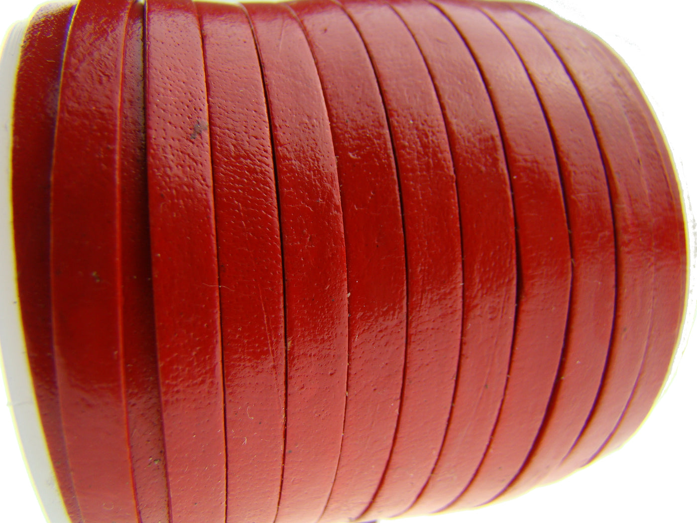 esnado Lederband Flach 4 x 1 mm - Rot