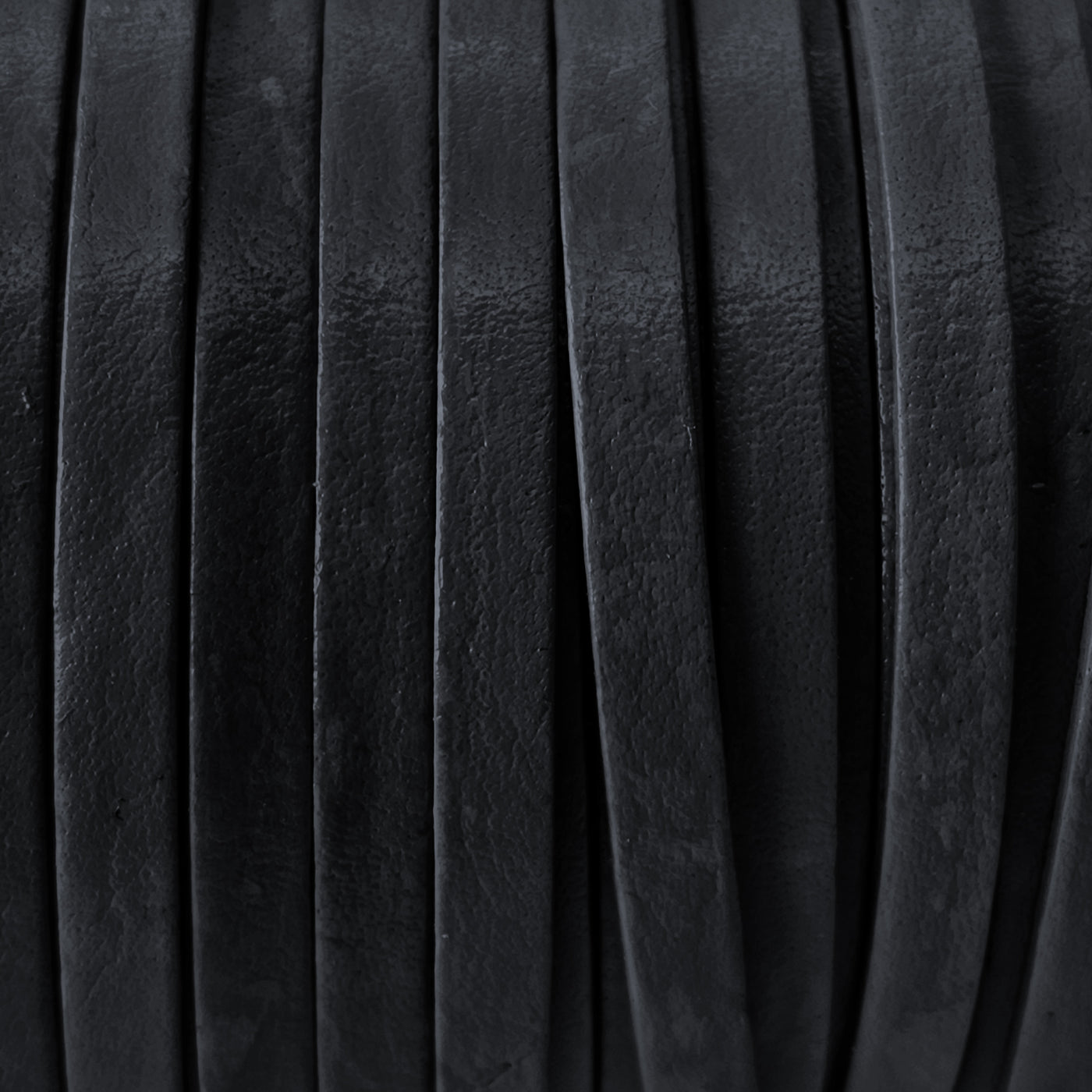 esnado Lederband Flach 4 x 1 mm - Navy - echtes Leder