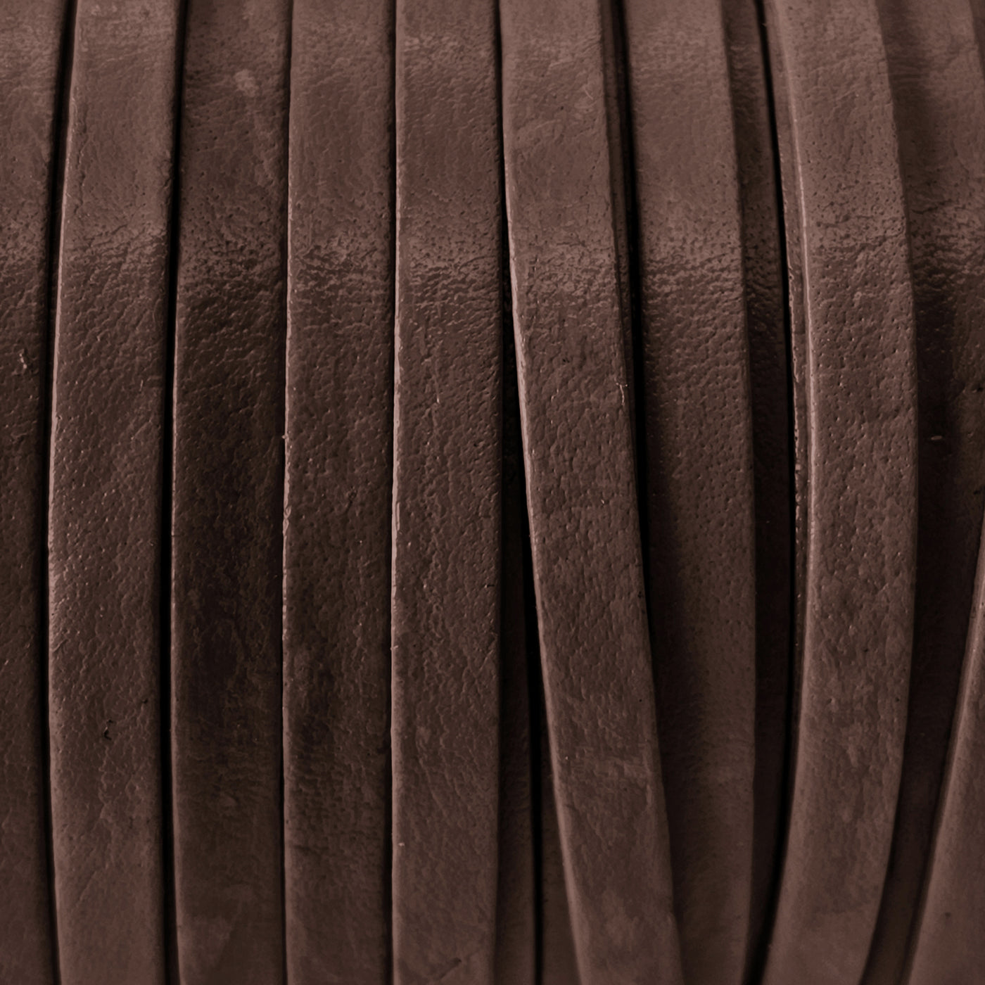 esnado Lederband Flach 4 x 1 mm - Schokobraun - echtes Leder