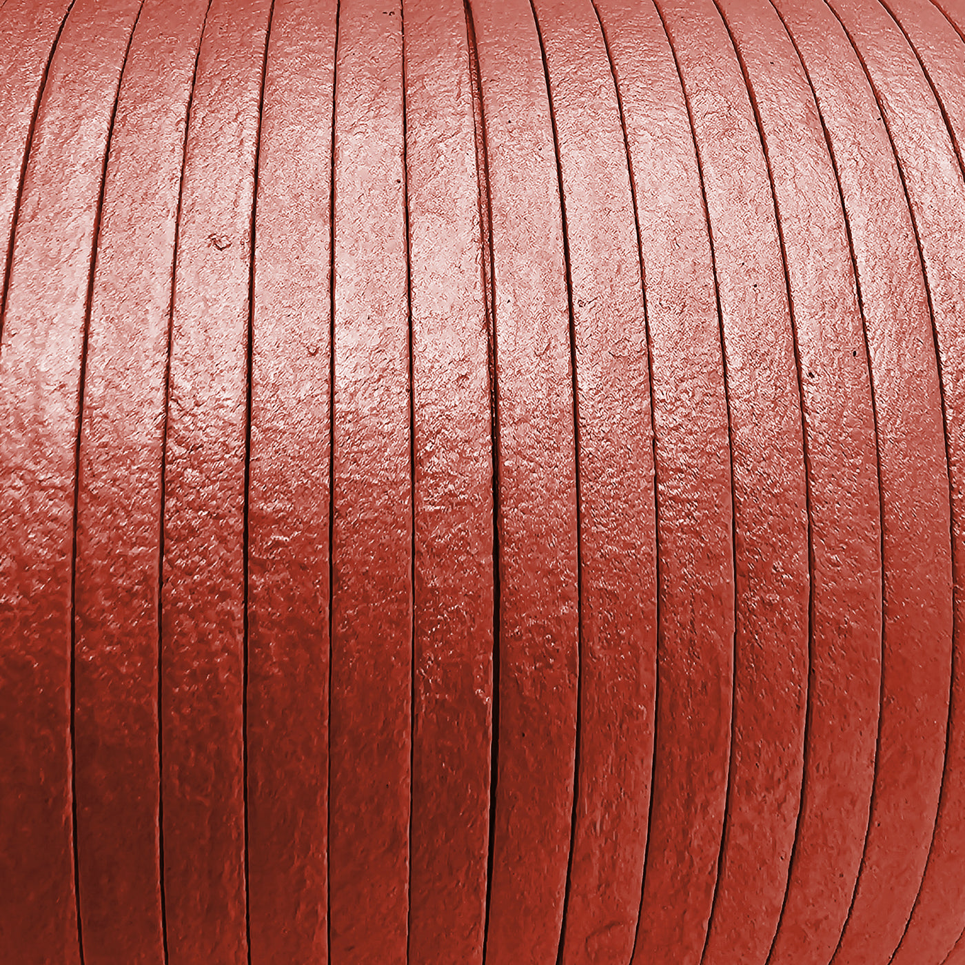 esnado Lederband Flach 4 x 1 mm - Kastanie metallic