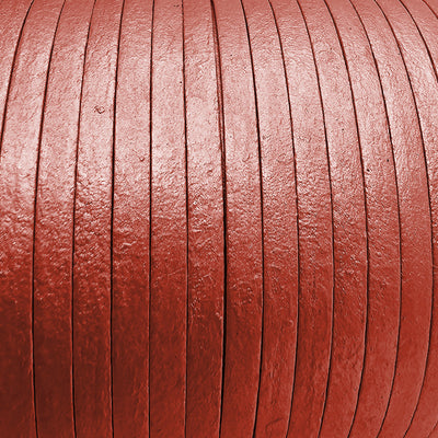 esnado Lederband Flach 4 x 1 mm - Kastanie metallic