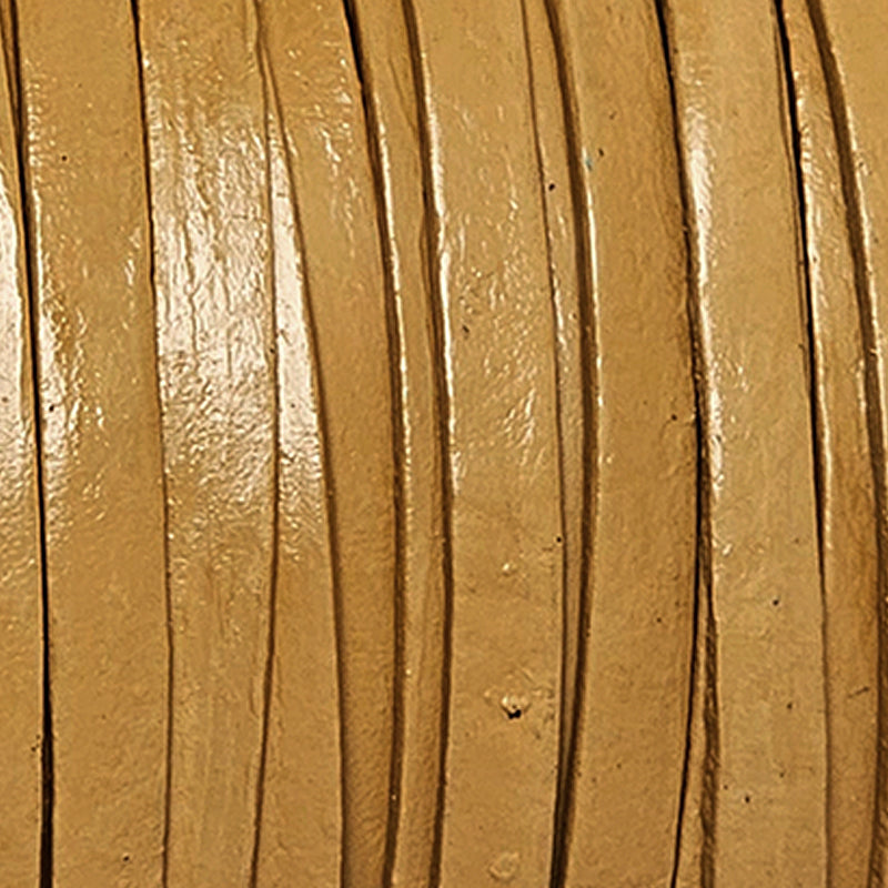 esnado Lederband Flach 3 x 1 mm - Curry - echtes Leder