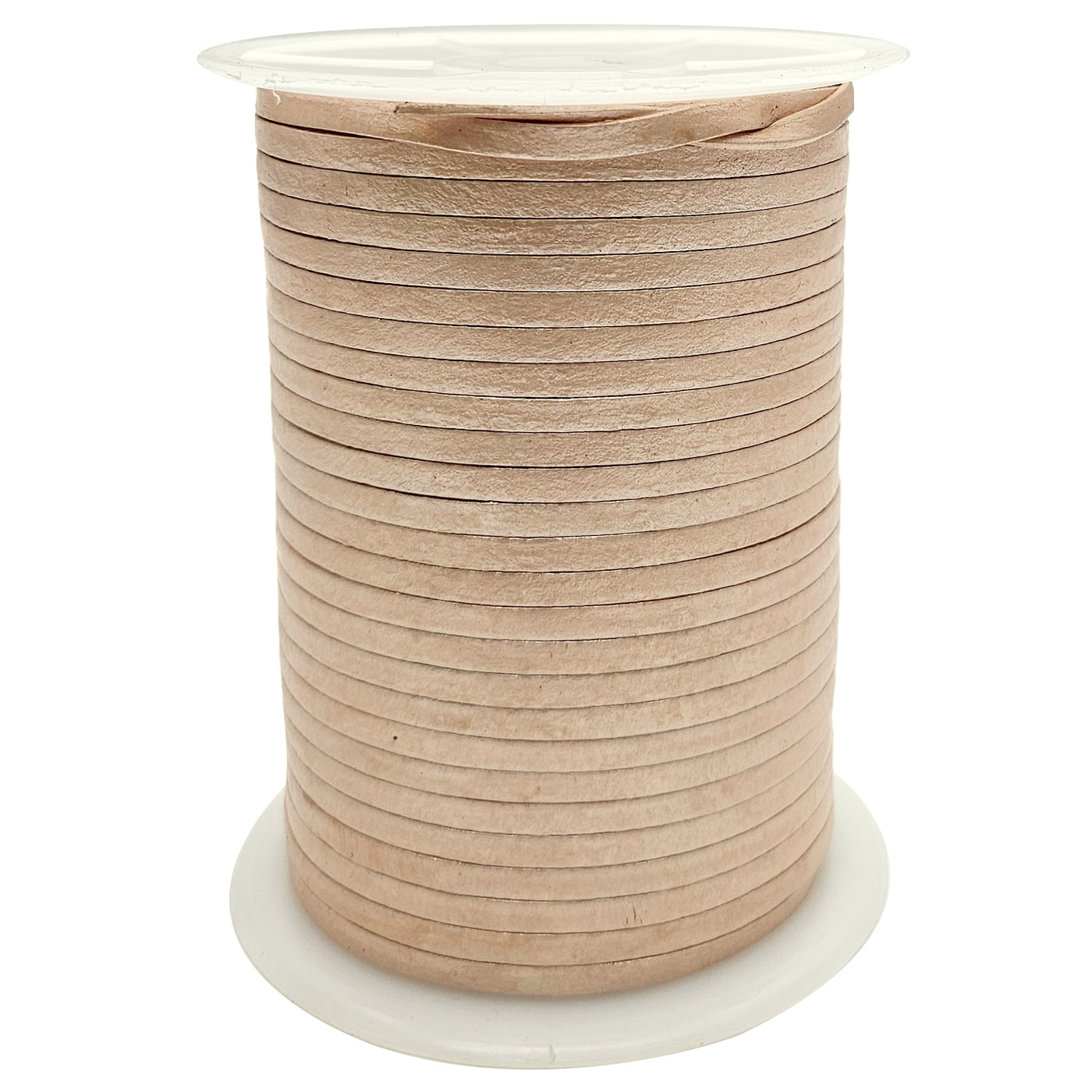 esnado Lederband Flach 4 x 1 mm - Pearl - echtes Leder