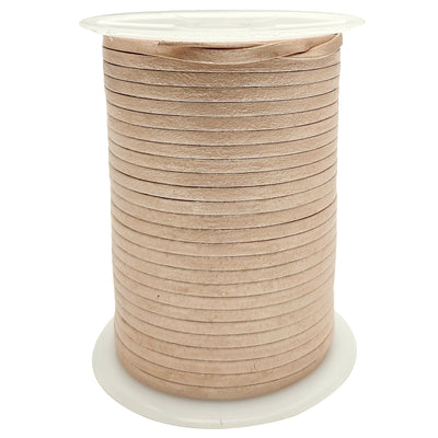 esnado Lederband Flach 4 x 1 mm - Pearl - echtes Leder