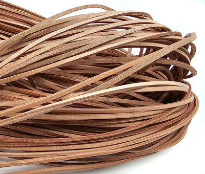 esnado Eckiges Lederband 3 x 2 mm – Natur