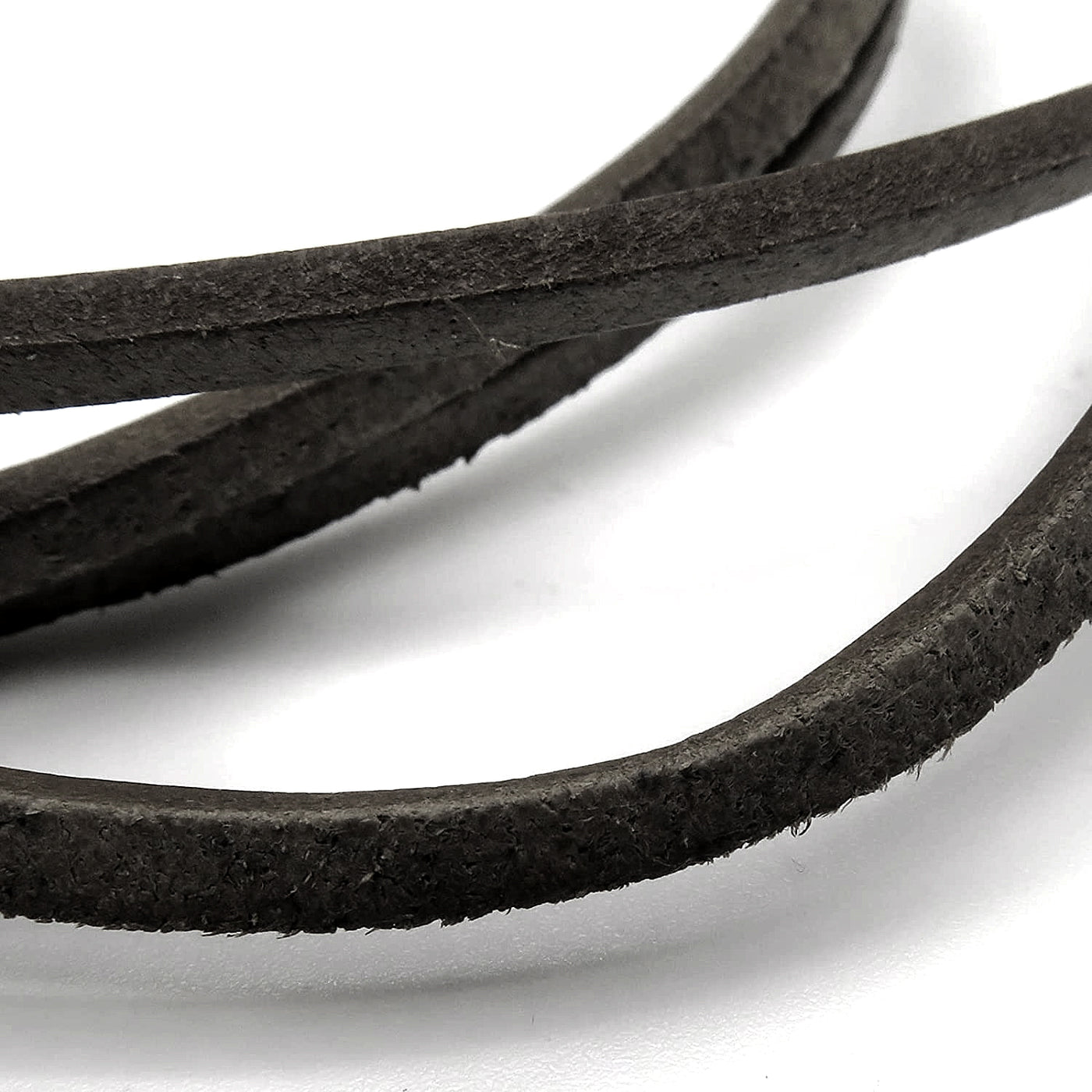 esnado Eckiges Lederband 3 x 2 mm – Schwarz