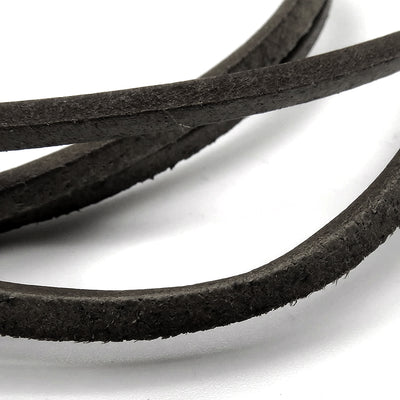 esnado Eckiges Lederband 3 x 2 mm – Schwarz