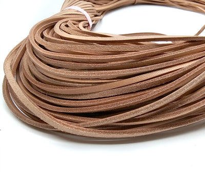 esnado Eckiges Lederband 3 x 2 mm – Natur