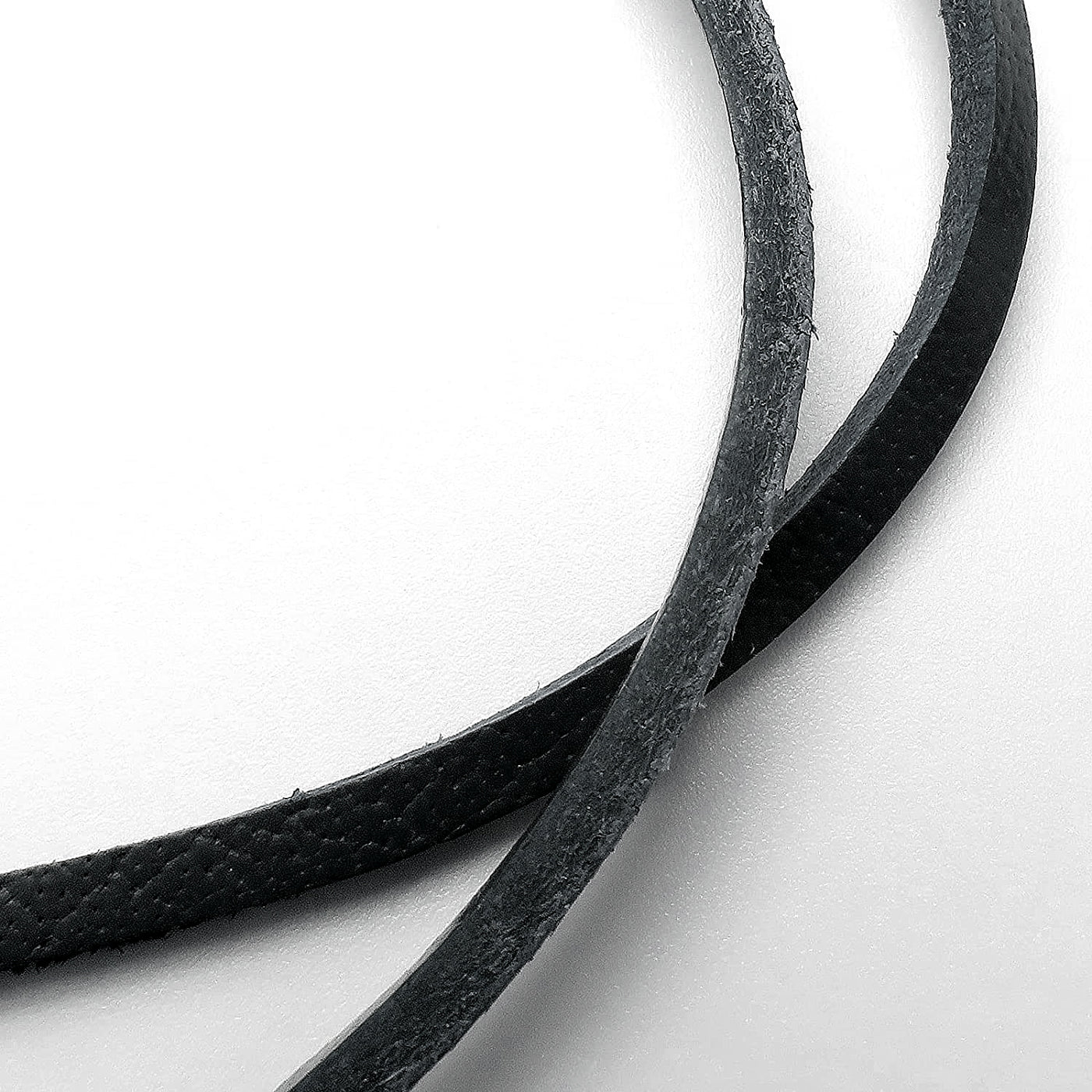 esnado Eckiges Lederband 3 x 2 mm – Schwarz