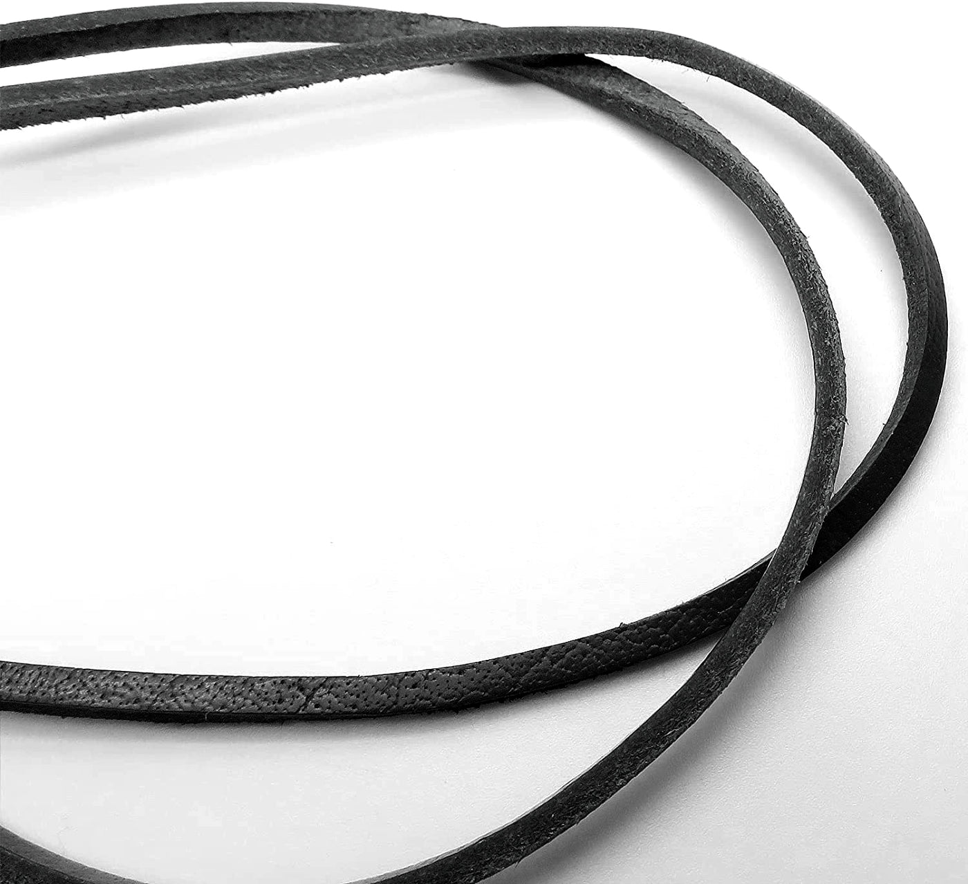 esnado Eckiges Lederband 3 x 2 mm – Schwarz