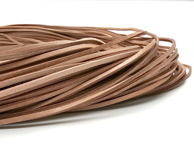 esnado Eckiges Lederband 3 x 2 mm – Natur