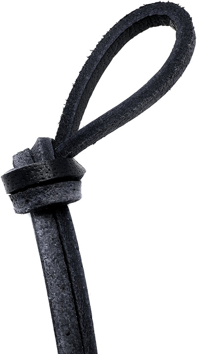 esnado Eckiges Lederband 3 x 2 mm – Schwarz