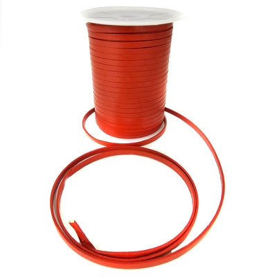 esnado Lederband flach - Breite 5 mm - Orangerot