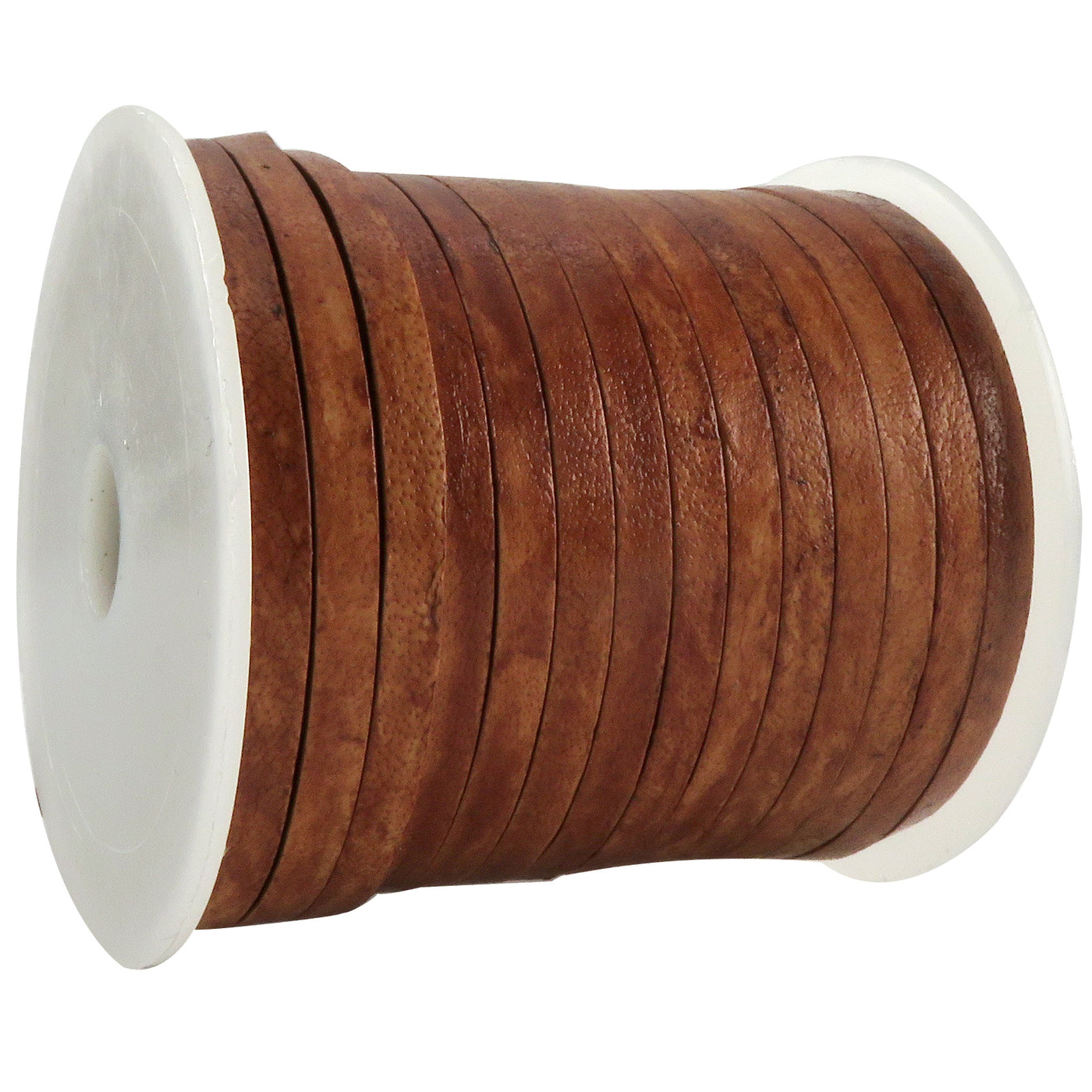 esnado Lederband flach - Breite 5 mm - Antik Hellbraun