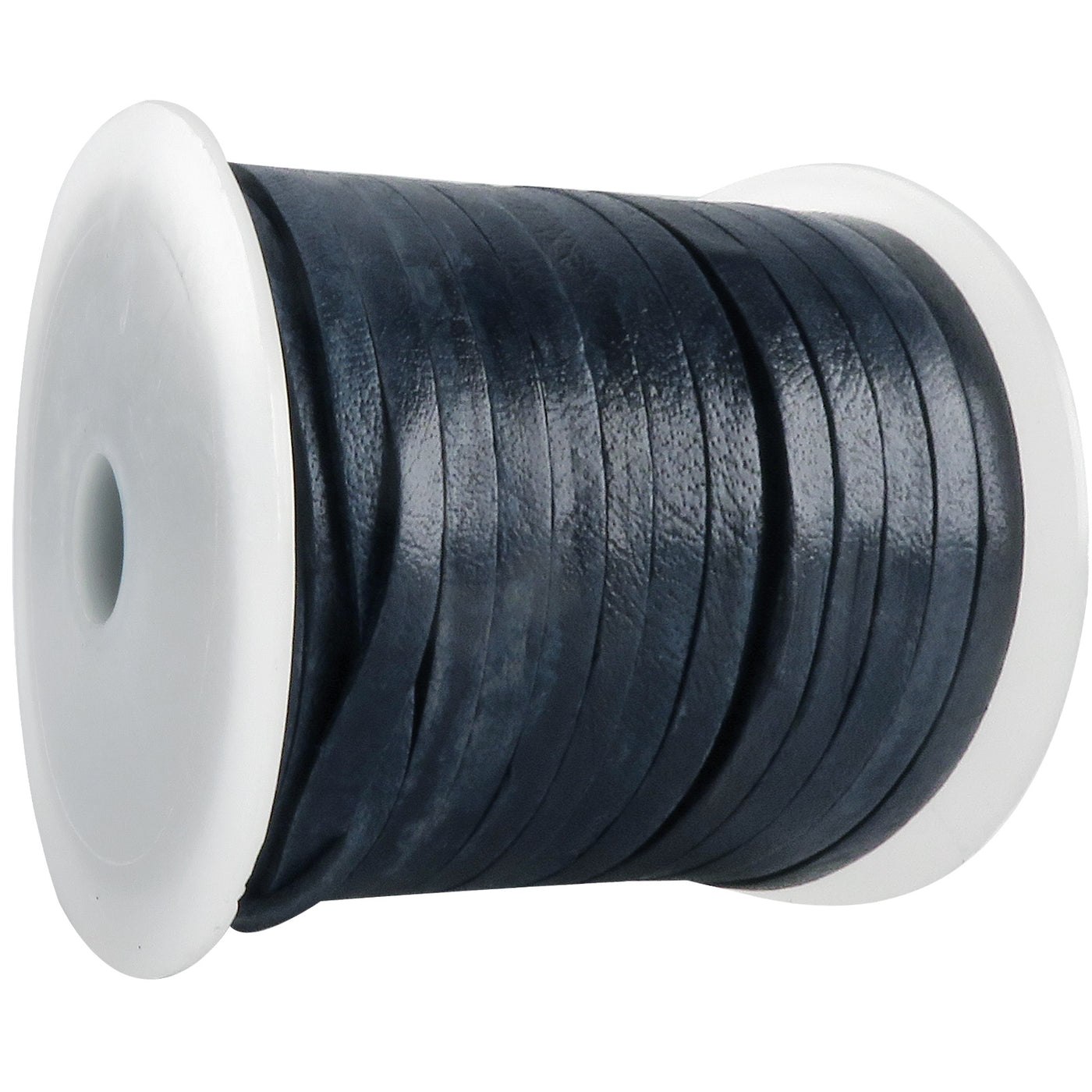 esnado Lederband flach - Breite 5 mm - Antik Dunkelblau