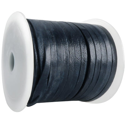 esnado Lederband flach - Breite 5 mm - Antik Dunkelblau