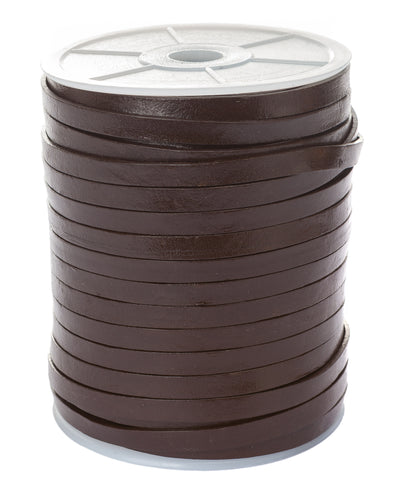 esnado Lederband Flach 6 mm - Braun