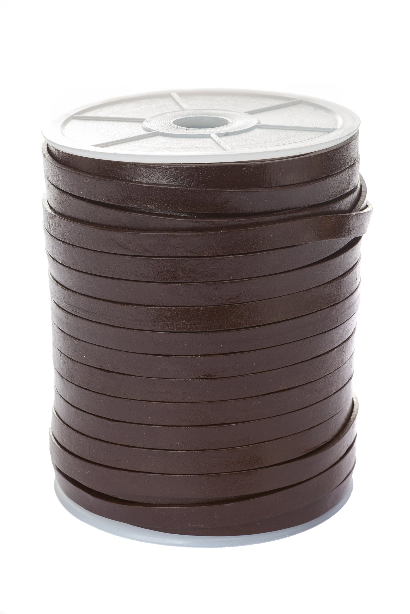 esnado Lederband Flach 6 mm - Braun