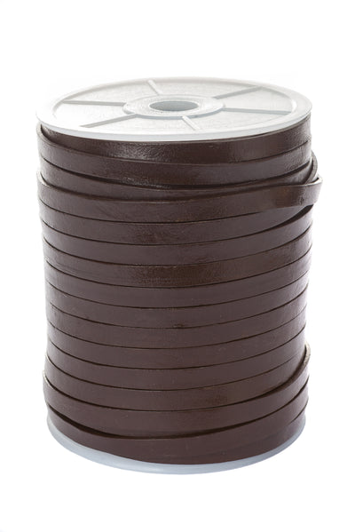 esnado Lederband Flach 6 mm - Braun