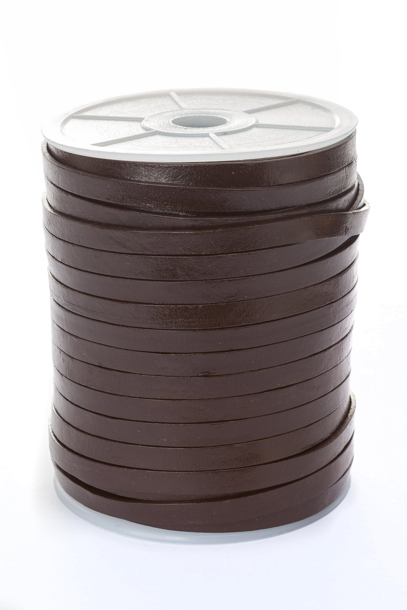 esnado Lederband flach, 7 mm x 1,5 mm - Braun