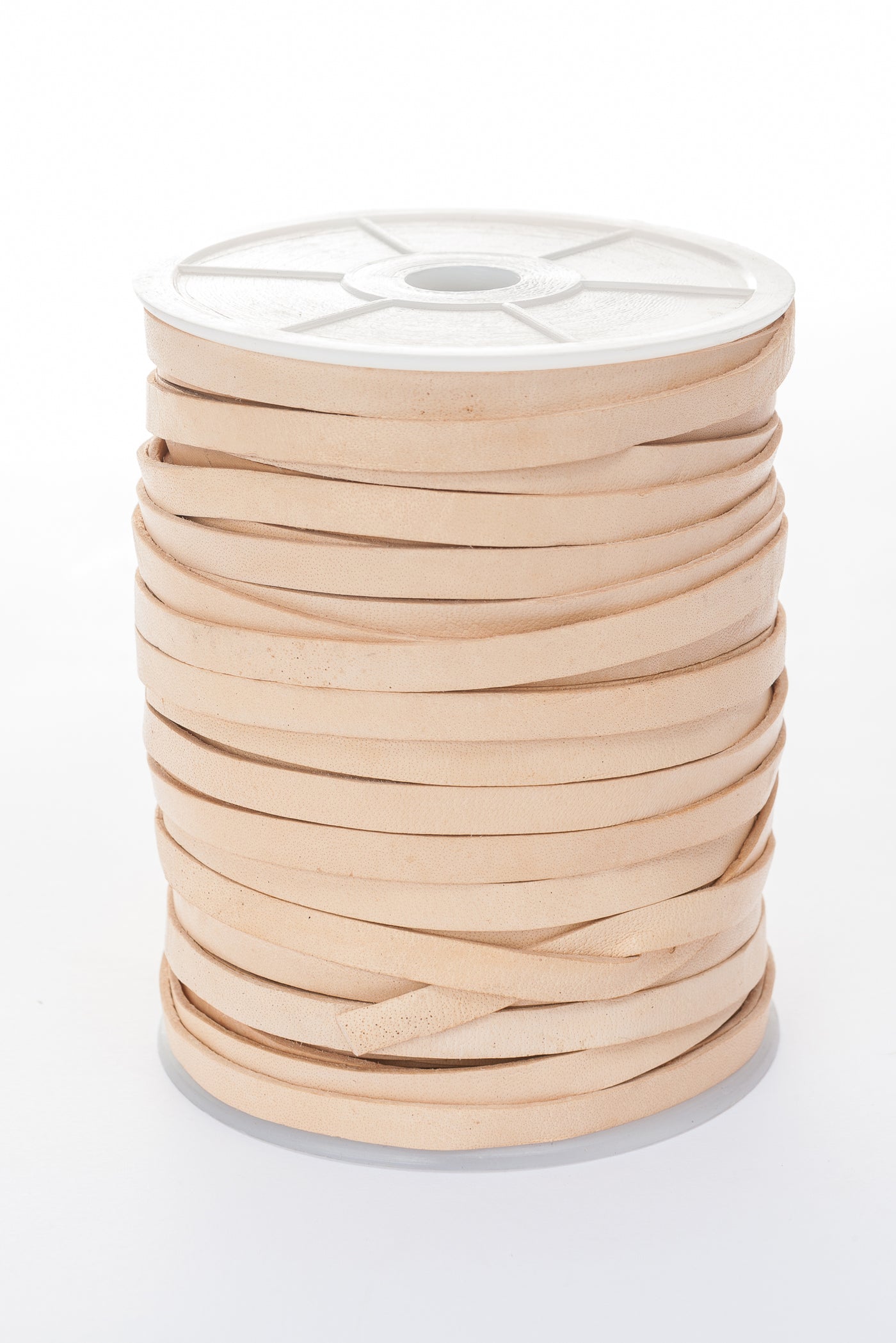 esnado Lederband flach, 7 mm x 1,5 mm - Natur