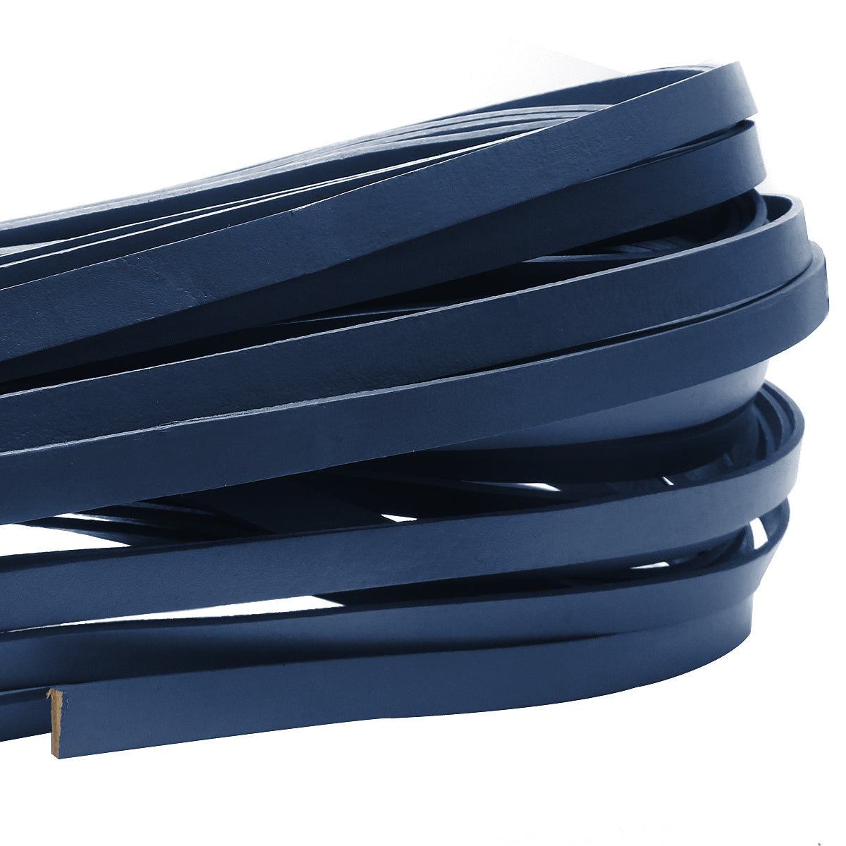 esnado Lederband flach, 10 mm x 2 mm  - Blau