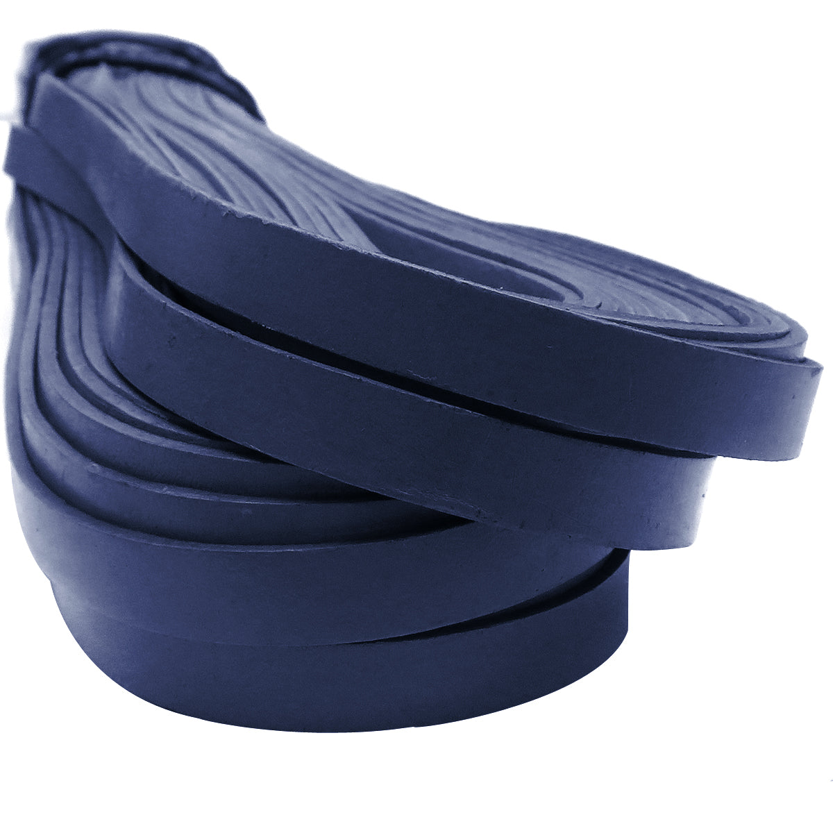 esnado Lederband flach, 10 mm x 2 mm  - Blau