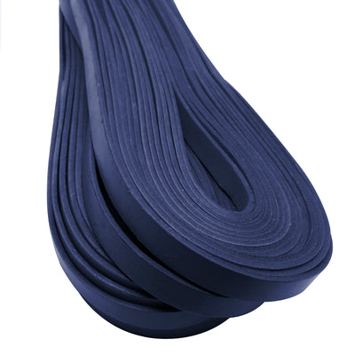 esnado Lederband flach, 10 mm x 2 mm  - Blau