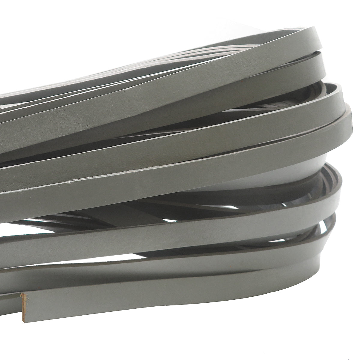 esnado Lederband flach, 10 mm x 2 mm  - Grau