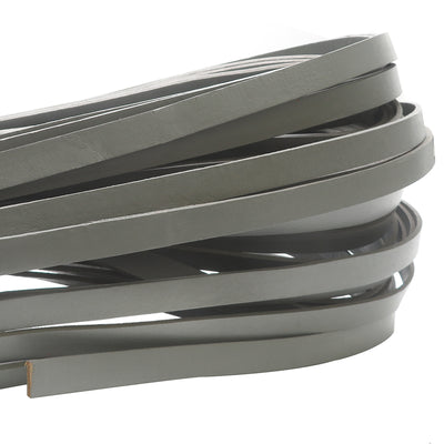 esnado Lederband flach, 10 mm x 2 mm  - Grau