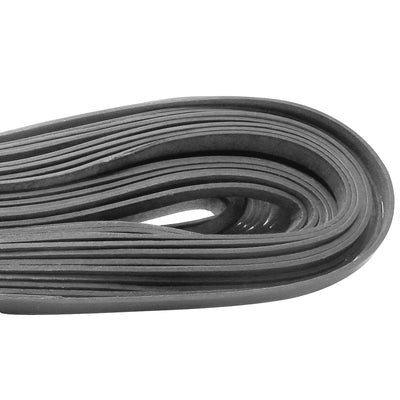 esnado Lederband flach, 10 mm x 2 mm  - Grau