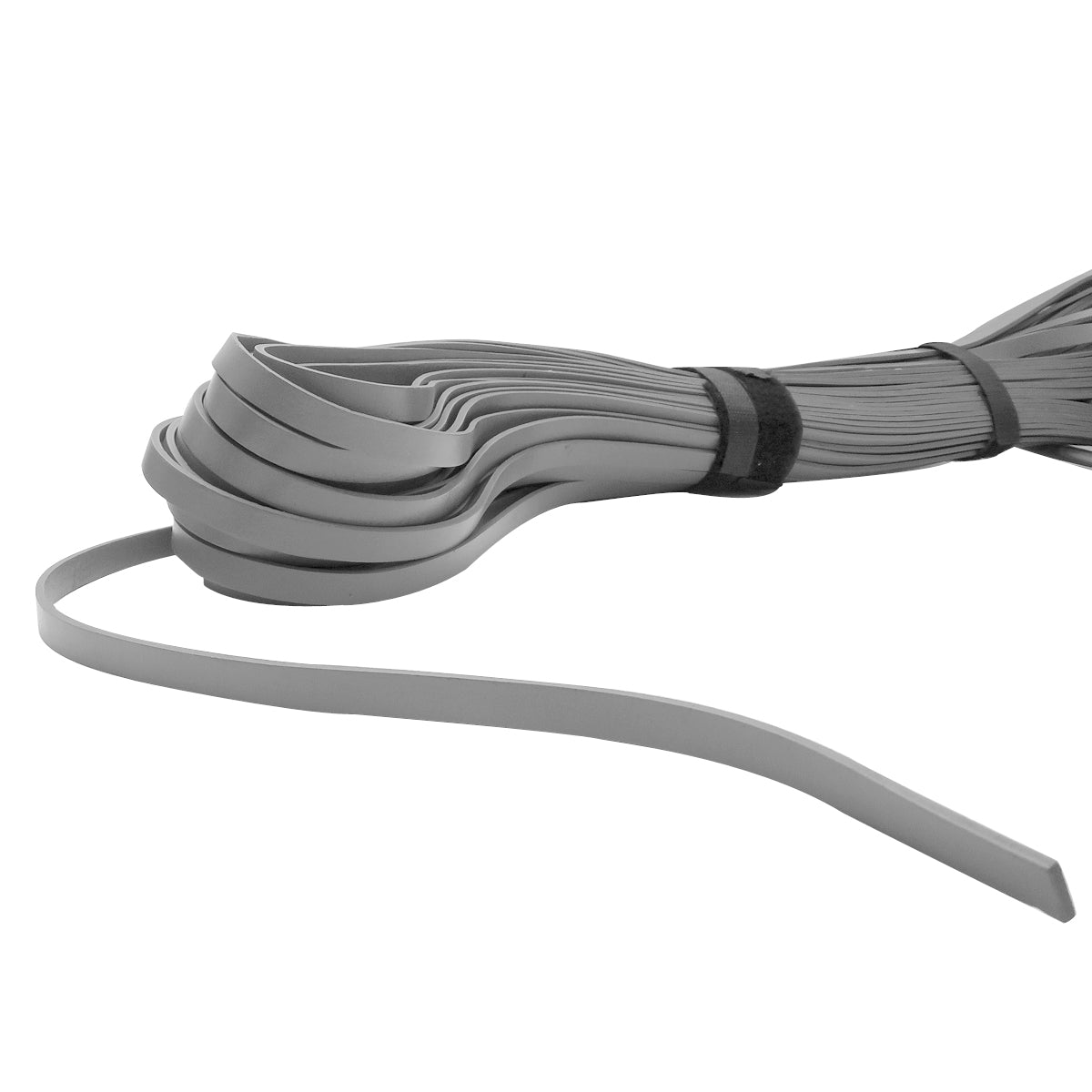esnado Lederband flach, 10 mm x 2 mm  - Grau