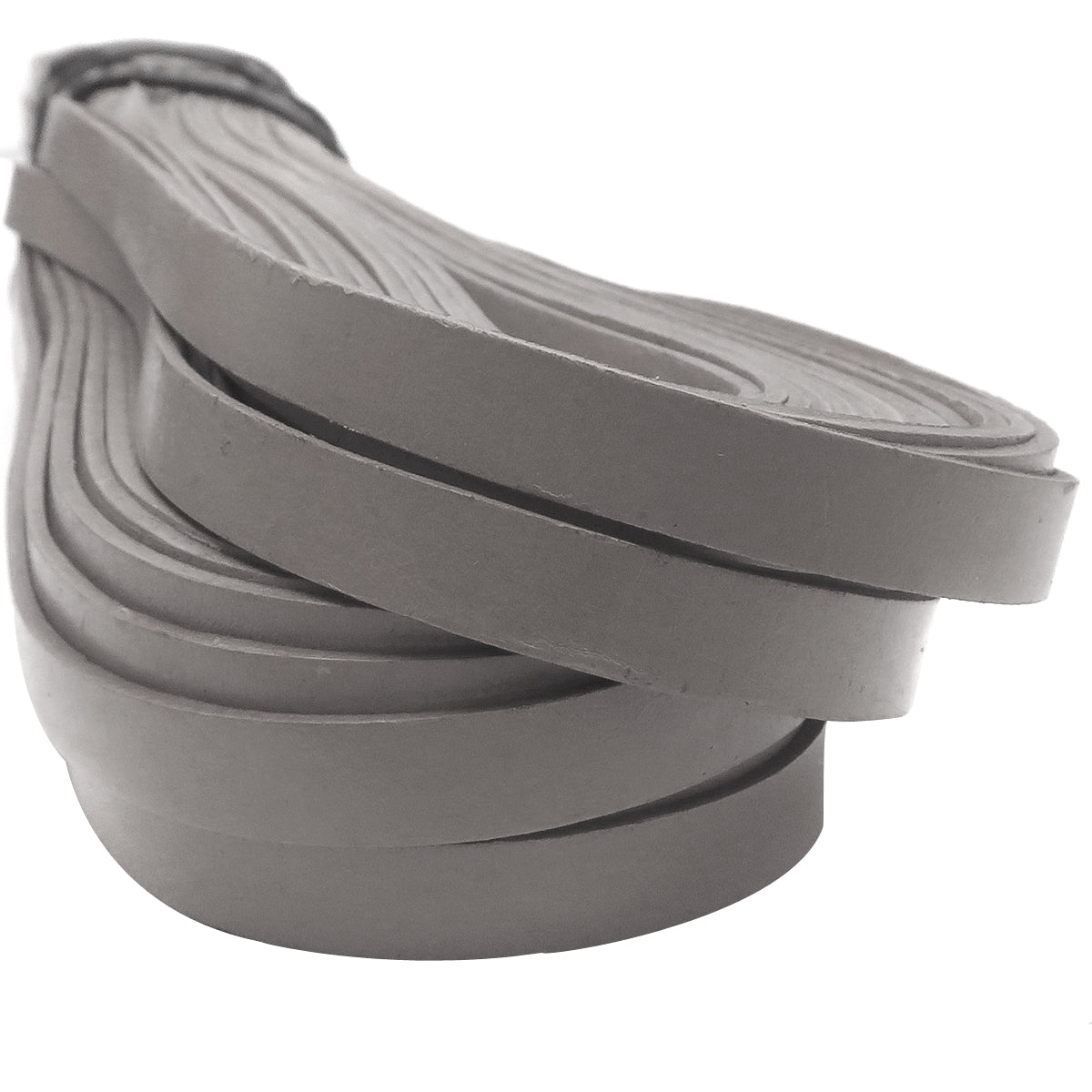 esnado Lederband flach, 10 mm x 2 mm  - Grau