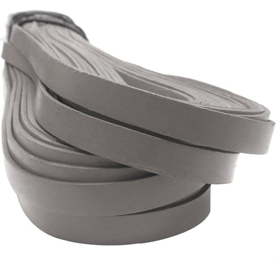 esnado Lederband flach, 10 mm x 2 mm  - Grau