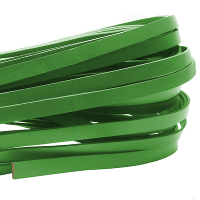 esnado Lederband flach, 10 mm x 2 mm  - Grün