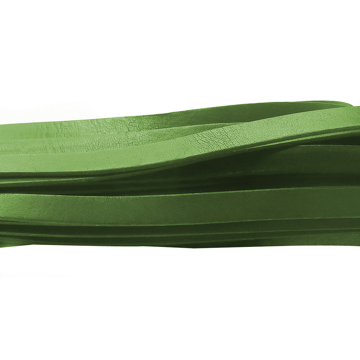 esnado Lederband flach, 10 mm x 2 mm  - Grün