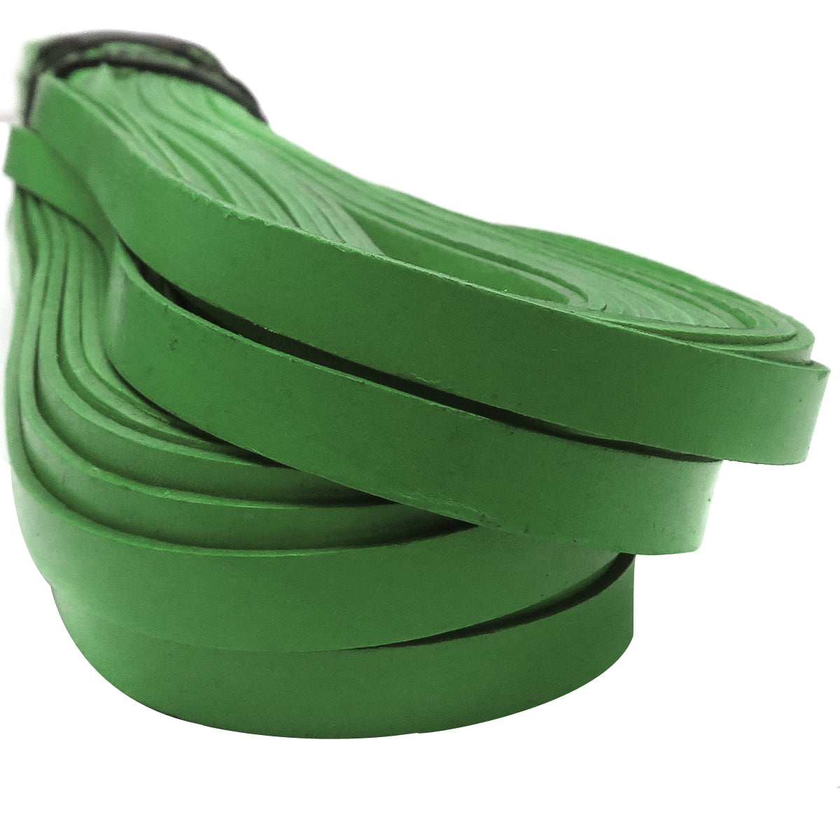 esnado Lederband flach, 10 mm x 2 mm  - Grün