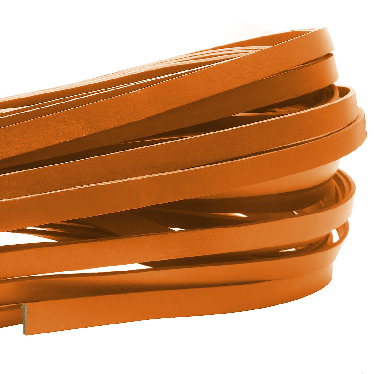 esnado Lederband flach, 10 mm x 2 mm  - Orange