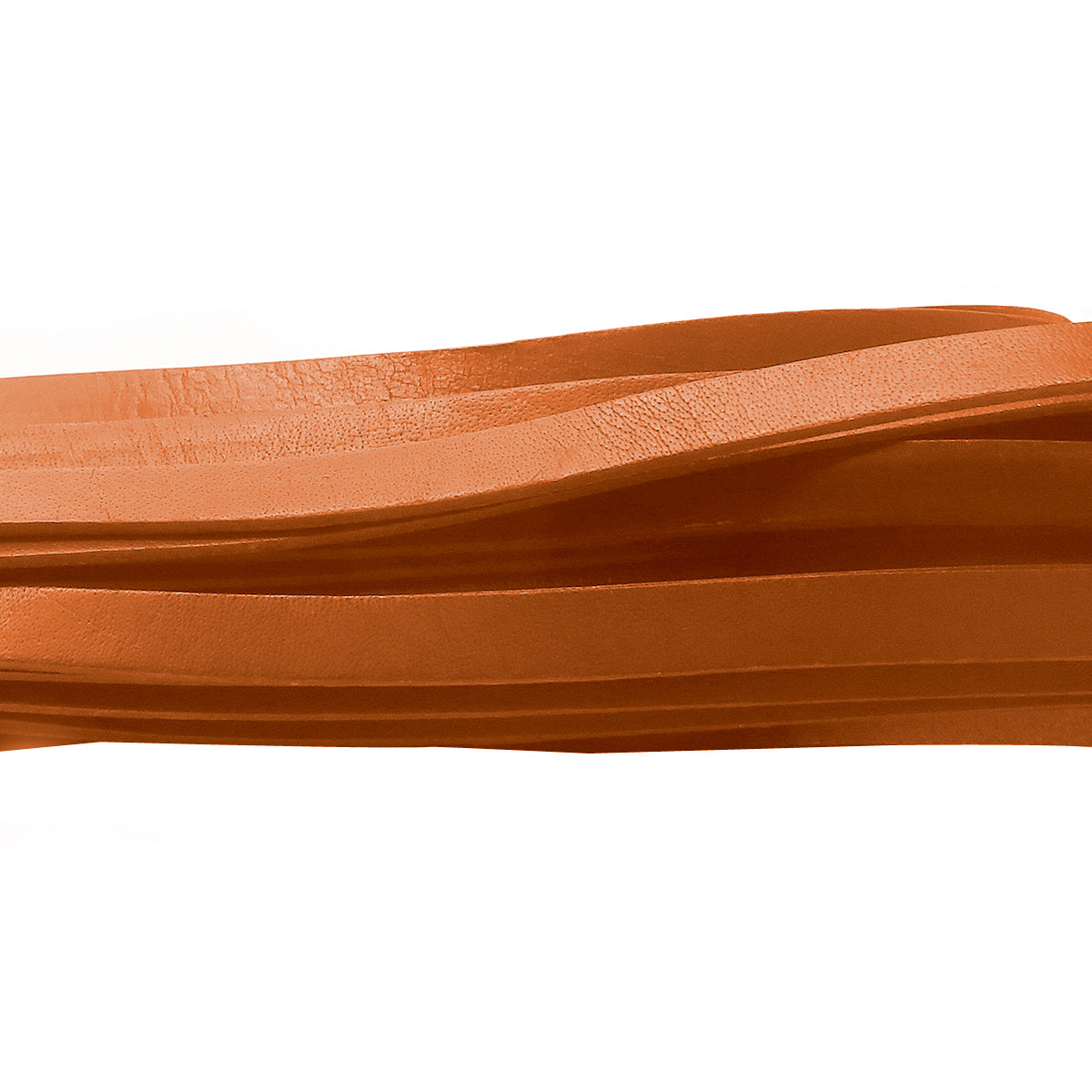 esnado Lederband flach, 10 mm x 2 mm  - Orange