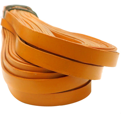 esnado Lederband flach, 10 mm x 2 mm  - Orange