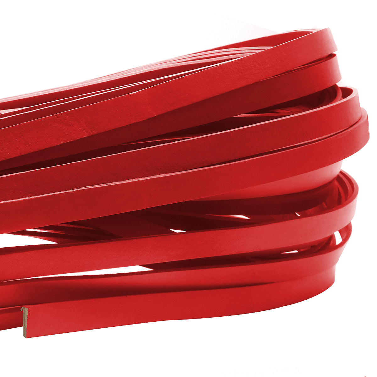 esnado Lederband flach, 10 mm x 2 mm  - Rot