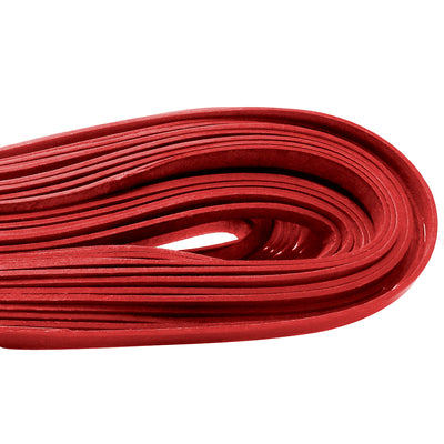 esnado Lederband flach, 10 mm x 2 mm  - Rot