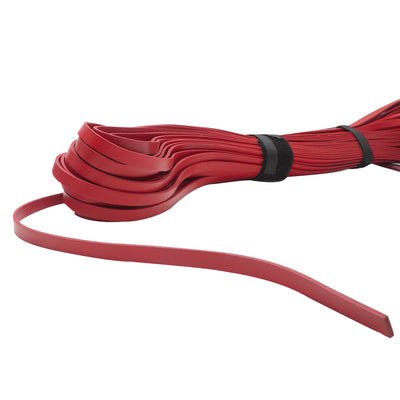 esnado Lederband flach, 10 mm x 2 mm  - Rot