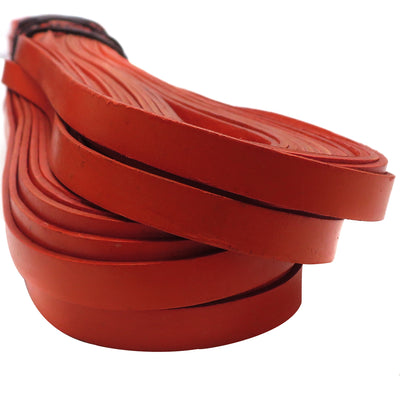esnado Lederband flach, 10 mm x 2 mm  - Rot